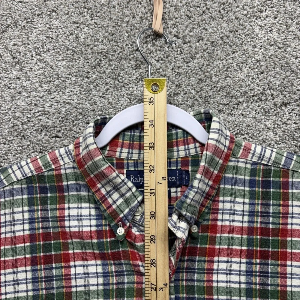 Vintage Y2K Polo Ralph Lauren The Big Shirt Mens Large Plaid Flannel Button Down